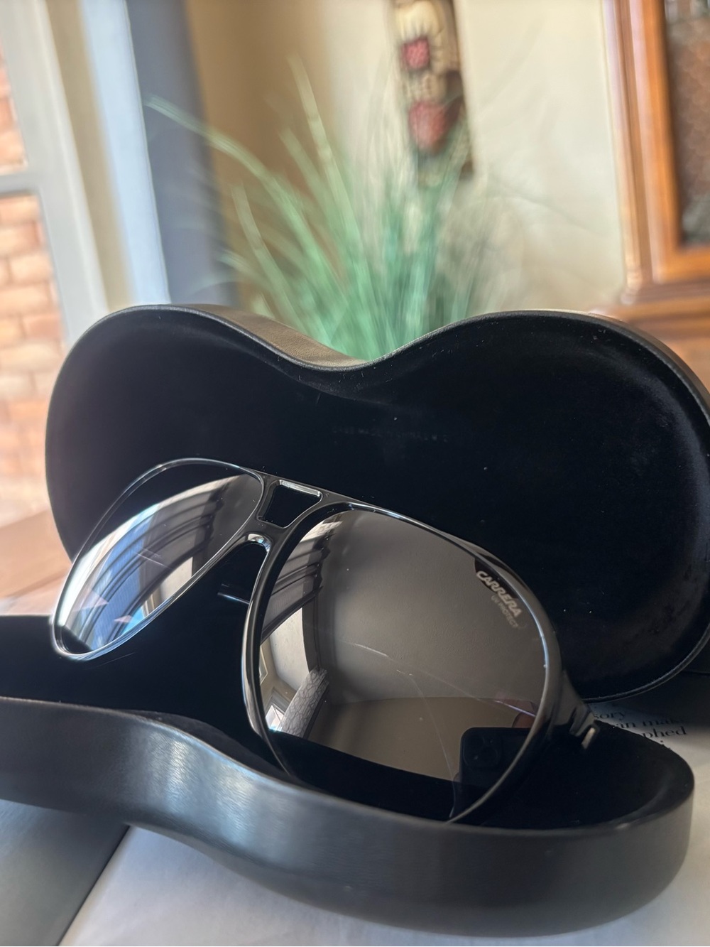 CARRERA 237/S 80790 MATTE BLACK POLARIZED AVIATOR SUNGLASSES 61-13-140